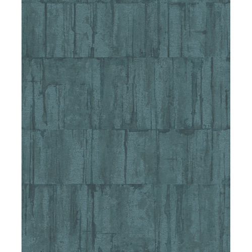4096-560336 Buck Teal Blue Horizontal Wallpaper Industrial Style Unpasted Non Woven Wall Covering Concrete Collection from Advantage by Brewster Made in Germany