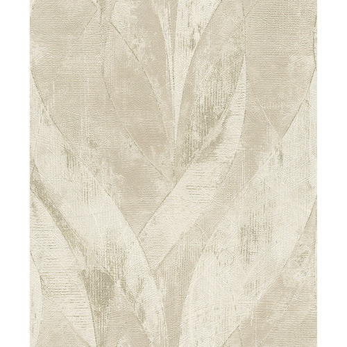 4096-520033 Blake Light Gray Leaf Wallpaper Modern Style Unpasted Non Woven Wall Covering Concrete Collection from Advantage by Brewster Made in Germany