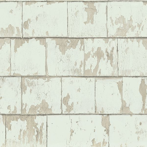 3119-13042 Clint Sage Weathered Wood Wallpaper Farmhouse Style Prepasted Non Woven Blend Wall Covering Kindred Collection from Chesapeake by Brewster Made in United States