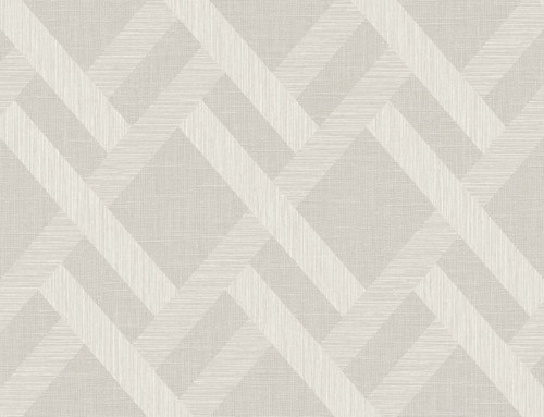 TS80805 Linen Trellis Morning Fog Gray Wallpaper Contemporary Style Type II 20 oz. Vinyl Wall Covering Even More Textures Collection by Seabrook Designs Made in United States
