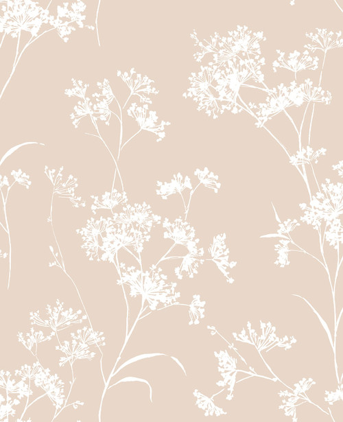 LN30501 Floral Mist Peach Petal Pink Wallpaper Contemporary Style Self-Adhesive Vinyl Wall Covering from Lillian August Made in United States