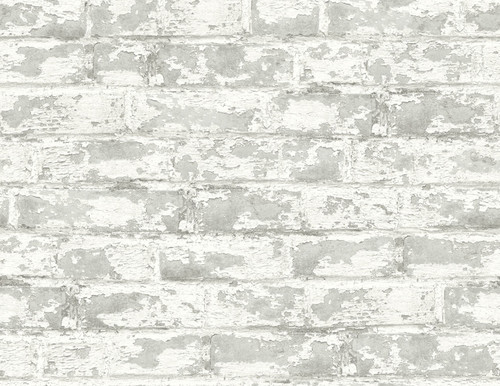 LN20900 Soho Brick Calcutta Gray Wallpaper Industrial Style Self-Adhesive Vinyl Wall Covering from Lillian August Made in United States