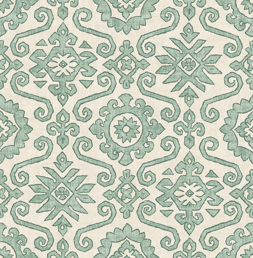SG10804 Augustine Mineral Green Contemporary Style Wallpaper Self-Adhesive Vinyl Wall Covering Stacy Garcia Home Collection by The Sojourn Made in United States