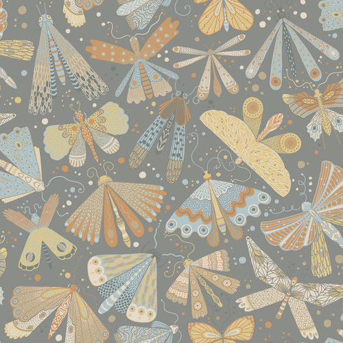 4111-63026 Flyga Apricot Butterfly Bonanza Wallpaper Bohemian Style Unpasted Non Woven Wall Covering Briony Collection from A-Street Prints by Brewster Made in Sweden