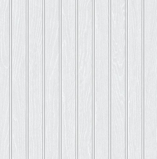 PR11800 Faux Beadboard Prepasted Pearl Gray Wallpaper Farmhouse Style Prepasted Paper (Coated) Wall Covering by Prepasted Online from Seabrook Designs