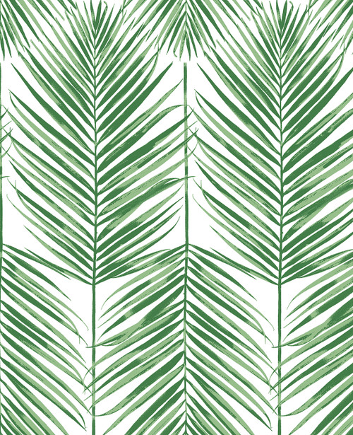 PR10704 Paradise Palm Prepasted Greenery Green Wallpaper Coastal Style Prepasted Paper (Coated) Wall Covering by Prepasted Online from Seabrook Designs