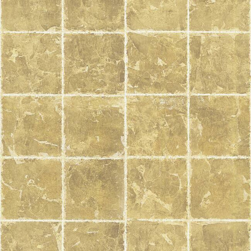 KT2102 Metal Leaf Squares Gold Yellow Off White Modern Theme Unpasted Non Woven Wallpaper from Ronald Reddings 24 Karat Made in United States