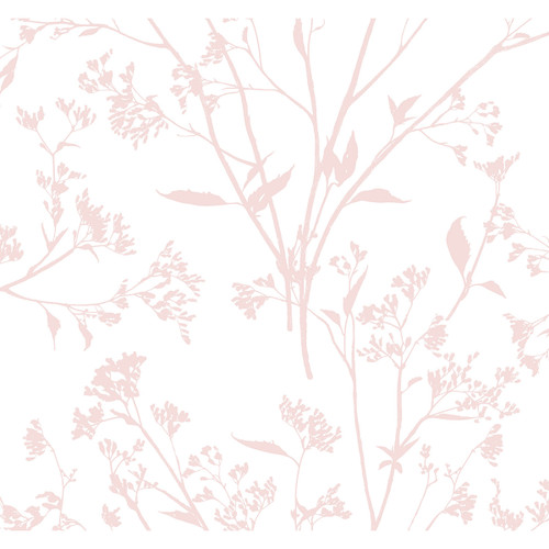 2927-80701 Southport Delicate Branches Blush Pink Botanical Theme Unpasted Screen Acrylic Coated Wallpaper from A-Street Prints Newport Made in United States