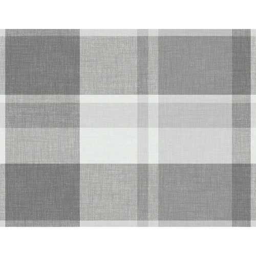 2927-81108 Madaket Plaid Dark Gray Graphics Theme Unpasted Gravure Type II Vinyl Wallpaper from A-Street Prints Newport Made in United States