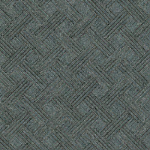 RRD7650 Wickwork Black Rotary Weave Style Unpasted Fabric Backed Vinyl Wallpaper from Ronald Reddings Industrial Interiors III Made in United States