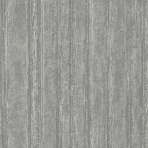 RRD7606N Vintage Tin Metallic Brushed Nickel Wood Style Unpasted Fabric Backed Vinyl Wallpaper from Ronald Reddings Industrial Interiors III Made in United States