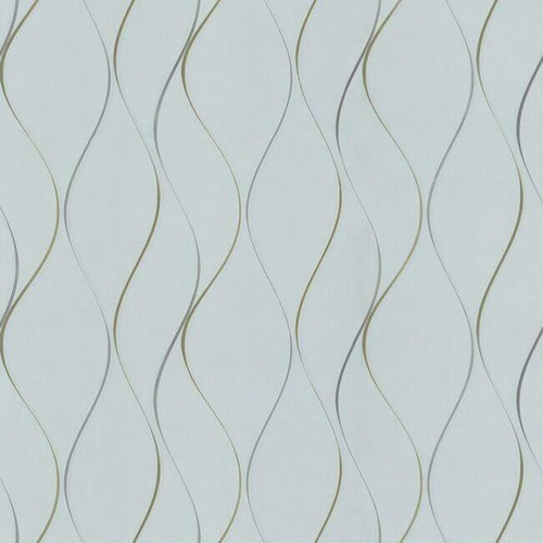 DD3701 Wavy Stripe Light Blue Stripes Theme Unpasted Non Woven Wallpaper from Antonina Vella Dazzling Dimensions Volume II