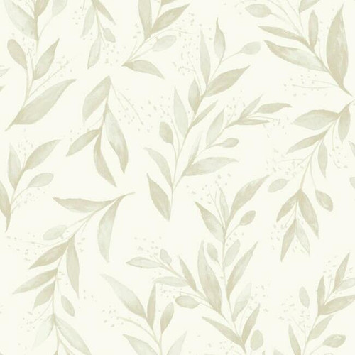 PSW1158RL Olive Branch Beige Botanical Theme Wallpaper from York Premium Peel & Stick Magnolia Home Made in United States