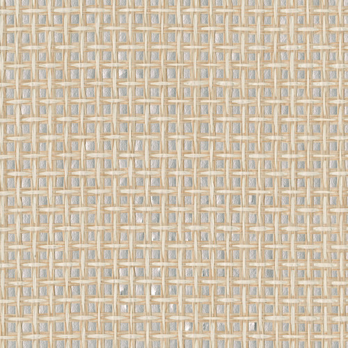 2972-54774 Aki Silver Paper Weave Basketweave Grasscloth Wallpaper Modern Style Unpasted Wall Covering Loom Collection from A-Street Prints by Brewster