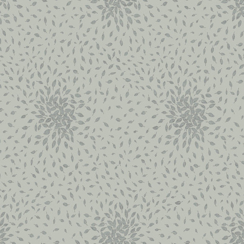 MD7104 Petite Leaves Eucalyptus Silver Botanical Theme Unpasted  Raised Foil on Non-Woven Wallpaper from Antonina Vella Modern Metals Second Edition