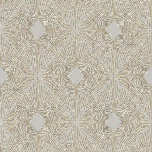MD7133 Harlowe Warm Gray Gold Geometric Theme Unpasted  Raised Foil on Non-Woven Wallpaper from Antonina Vella Modern Metals Second Edition