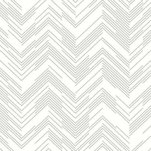 MD7223 Polished Chevron Off White Gray Geometric Theme Unpasted  Raised Foil on Non-Woven Wallpaper from Antonina Vella Modern Metals Second Edition