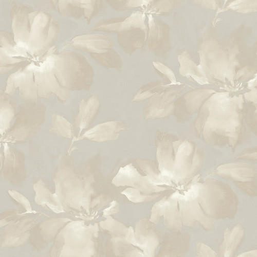PSW1414RL Midnight Blooms Peel and Stick Wallpaper Neutral Gray Brown Farmhouse Style Wall Covering by Simply Candice Made in United States