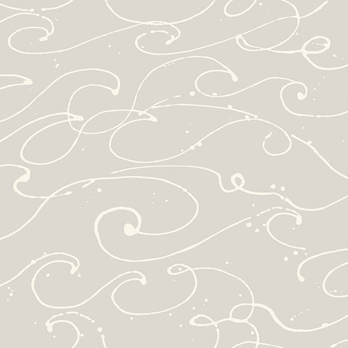 4071-71007 Kuroshio Wave Taupe Neutral Ocean Theme Prepasted Sure Strip Wallpaper from Blue Heron by Chesapeake Made in United States