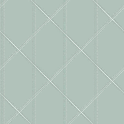 4074-26606 Walcott Stitched Trellis Seafoam Blue Graphics Theme Unpasted Non Woven Wallpaper from Georgia by A-Street Prints Made in Great Britain