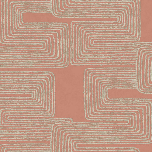 AG2031 Nikki Chu Zulu Thread Coral Glint Red Abstract Theme Unpasted Non Woven Wallpaper from Artistic Abstract