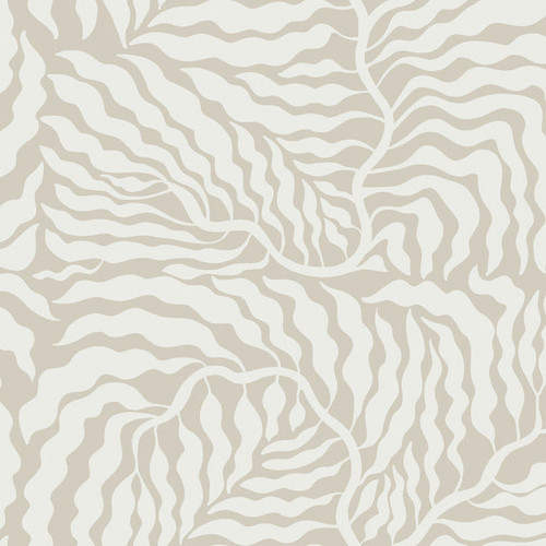 AG2063 Fern Fronds Taupe Gray Off White Abstract Theme Unpasted Non Woven Wallpaper from Artistic Abstract