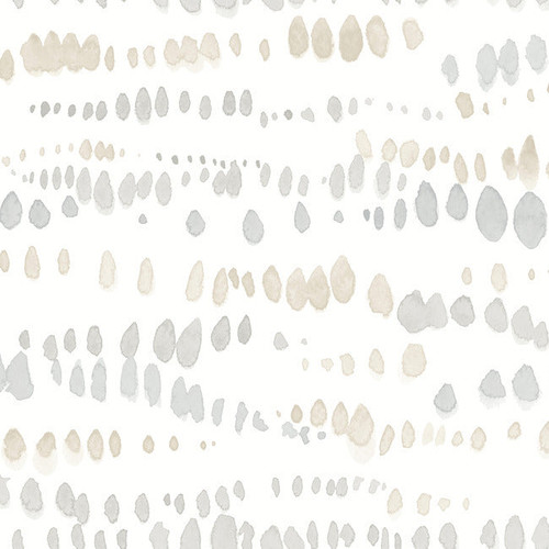 AG2048 Lisa Audit Dewdrops Neutral Taupe Gray Blue Modern Theme Unpasted Non Woven Wallpaper from Artistic Abstract