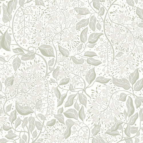 4143-22020 Turi Twining Vines Sage Green Botanical Theme Non Woven Wallpaper from Botanica by A-Street Prints Made in Sweden