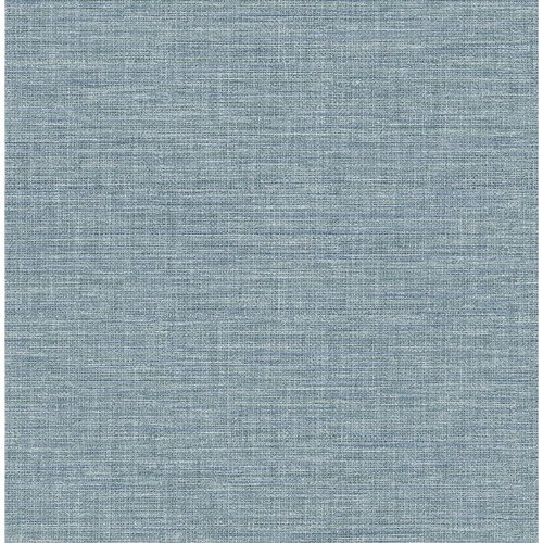 4157-26459 Exhale Faux Grasscloth Sky Blue Transitional Style Unpasted Non Woven Wallpaper Curio Collection Made in Great Britain