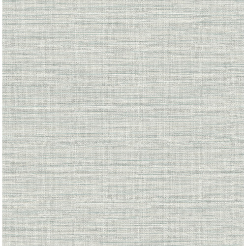 4157-26461 Exhale Faux Grasscloth Seafoam Blue Transitional Style Unpasted Non Woven Wallpaper Curio Collection Made in Great Britain