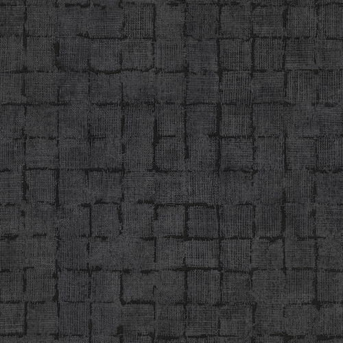 4157-333456 Blocks Checkered Charcoal Gray Industrial Style Unpasted Non Woven Wallpaper Curio Collection Made in Great Britain