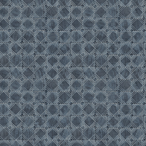 3125-72306 Button Block Geometric Navy Blue Graphics Theme Prepasted Sure Strip Wallpaper Kinfolk Collection Made in United States