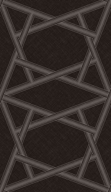 ZN50403 Layered Lines Ebony Stripe Theme Nonwoven Unpasted Wallpaper Black & White Collection Made in Netherlands