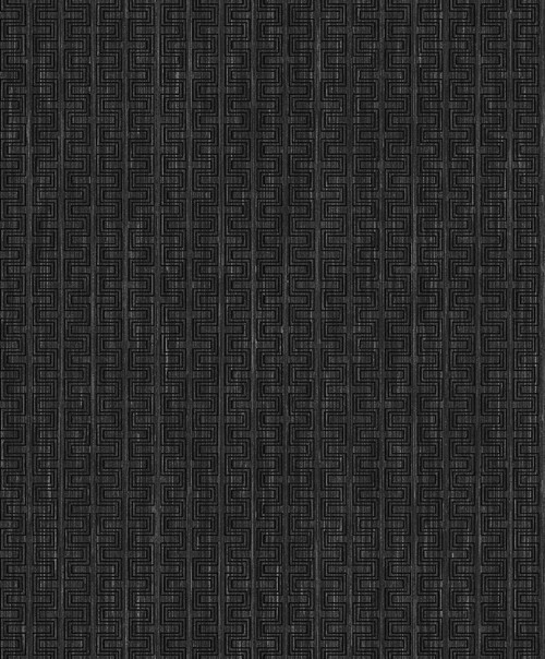 ZN51800 Small Geos Ebony Geometric Theme Nonwoven Unpasted Wallpaper Black & White Collection Made in Netherlands