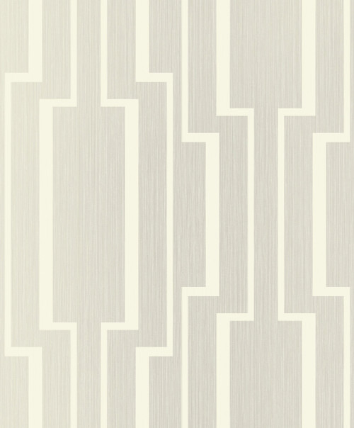 1302500 Large Geo Light Grey Geometric Theme Nonwoven Unpasted Wallpaper Black & White Collection Made in Netherlands