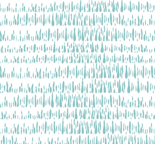 LW52104F Brush Marks Fabric Teal and White Abstract Theme Cotton Linen Blend Unpasted Wallpaper Living with Art Collection Made in United States