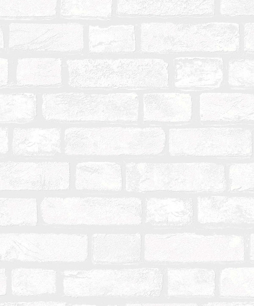 PP10400 Vintage Brick Off-White Brick Theme Vinyl Self Adhesive Wallpaper Paintable Peel and Stick Collection Made in Netherlands