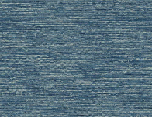 SC20902 Isla Faux Jute Bay Blue Faux Grasscloth Theme 20 oz. Type II Vinyl Unpasted Wallpaper Summer House Collection Made in United States