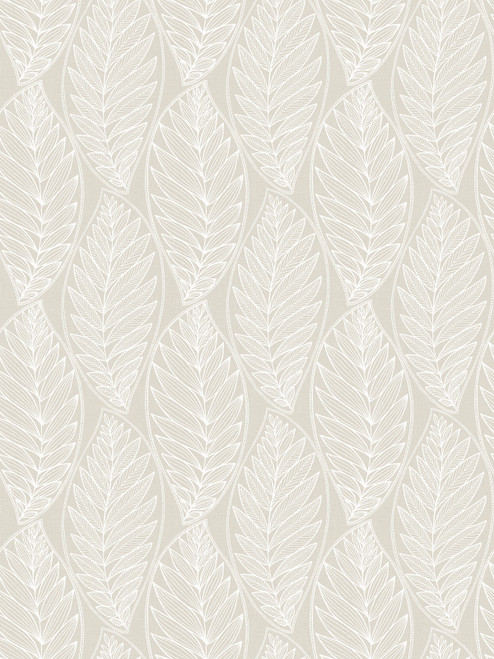 SC20305 Kira Leaf Husk Pebble Botanical Theme Nonwoven Unpasted Wallpaper Summer House Collection Made in United States