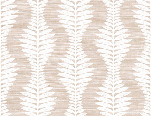 LN40506 Carina Leaf Ogee Blush Botanical Theme 20 oz. Type II Vinyl Unpasted Wallpaper Coastal Haven Collection Made in United States