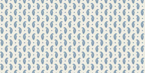 FC62712F Maia Linen Fabric French Blue Botanical Theme Cotton Linen Blend Unpasted Wallpaper French Country Collection Made in United States