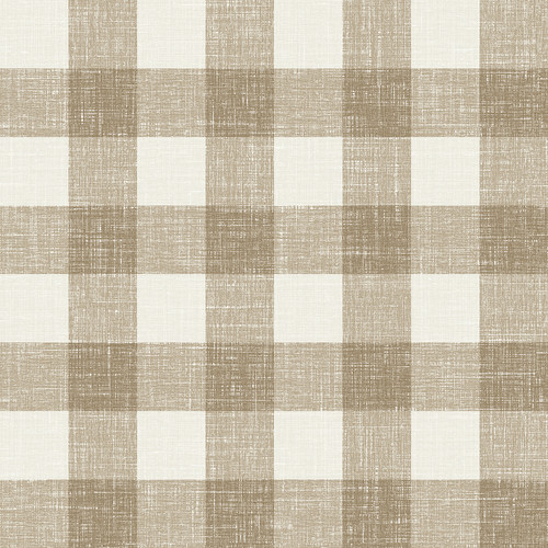 FC62306 Bebe Gingham Driftwood Plaid Theme Nonwoven Unpasted Wallpaper French Country Collection Made in United States