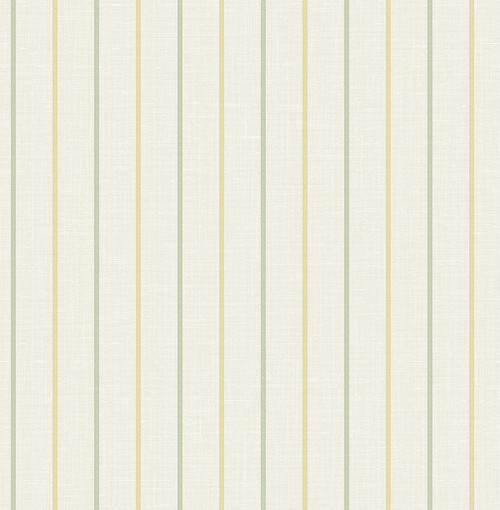 FC62504 Andree Stripe Dandelion & Pomme Stripe Theme Nonwoven Unpasted Wallpaper French Country Collection Made in United States