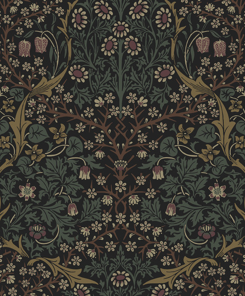 NW44516 Victorian Garden Blacksmith & Cliffside Floral Theme Vinyl Self-Adhesive Wallpaper NextWall Peel & Stick Collection Made in Netherlands