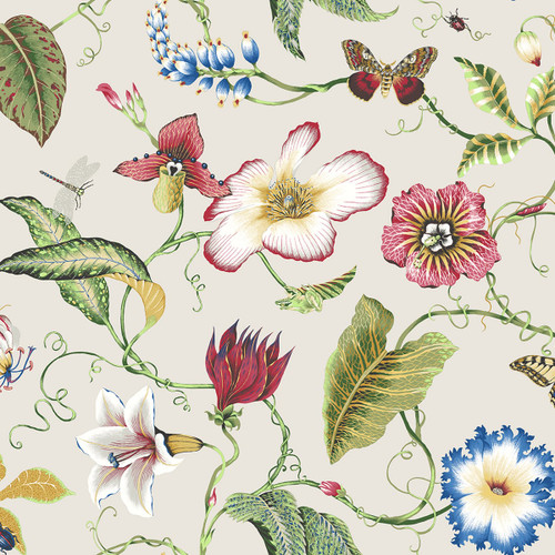 NW43001 Summer Garden Floral Raspberry & Chartreuse Floral Theme Vinyl Self-Adhesive Wallpaper NextWall Peel & Stick Collection Made in United States