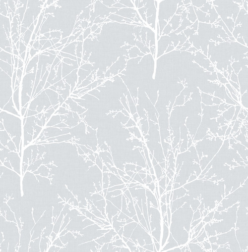 NW36108 Tree Branches Daydream Gray Botanical Theme Vinyl Self-Adhesive Wallpaper NextWall Peel & Stick Collection Made in United States