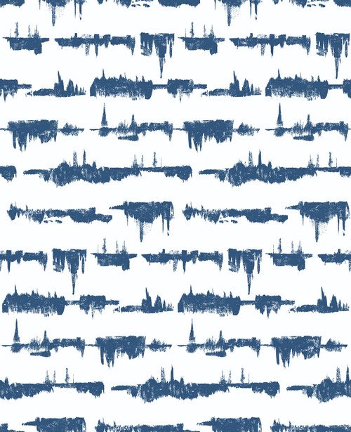 NW37102 Lifeline Navy Blue Abstract Theme Vinyl Self-Adhesive Wallpaper NextWall Peel & Stick Collection Made in United States