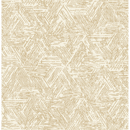 4122-27033 Retreat Light Brown Quilted Geometric Graphics Theme Unpasted Non Woven Wallpaper Terrace Collection Made in Great Britain