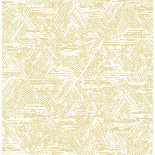 4122-27032 Retreat Yellow Quilted Geometric Graphics Theme Unpasted Non Woven Wallpaper Terrace Collection Made in Great Britain