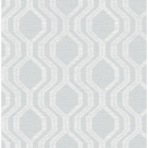 4141-27101 Burton Modern Ogee Pewter Gray Modern Style Non Woven Unpasted Wallpaper from Solace by A-Street Prints Made in Great Britain